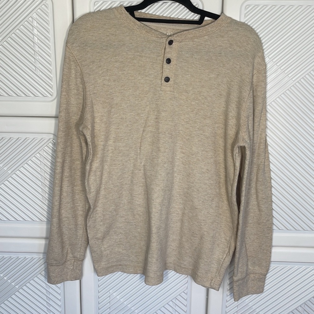George men’s medium long sleeve thermal shirt beige